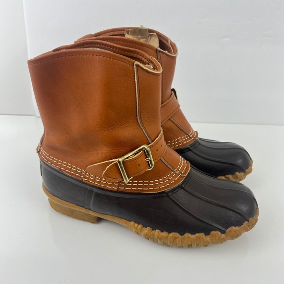 L.L. Bean Shoes - LL Bean Womens Lounger Bean Boots Buckle 7" Leather Vintage Size 7